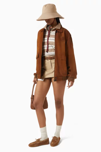 Blouson Jacket in Lambskin Suede