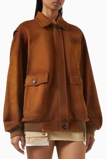 Blouson Jacket in Lambskin Suede