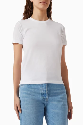 Logo T-shirt in Cotton Jersey, Pack of 3