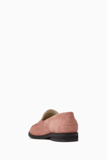 Wilde Penny Loafers in Hairy Suede
