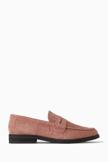 Wilde Penny Loafers in Hairy Suede
