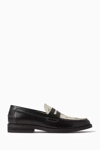 Wilde Dollar Bills Penny Loafers in Leather