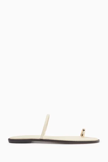Cassandra Flat Sandals in Leather