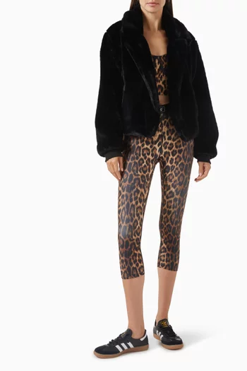 Blazer Jacket in Faux Fur