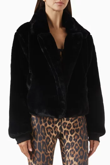 Blazer Jacket in Faux Fur