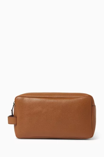 Wash Bag in Leather