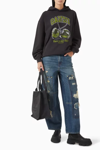 Isoli Cherries Oversized Hoodie in Cotton