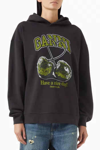 Isoli Cherries Oversized Hoodie in Cotton