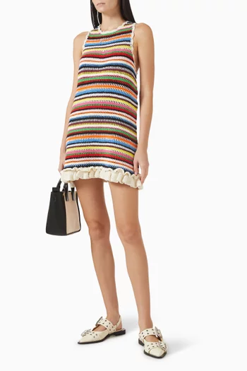 Crochet Frill Dress in Organic Cotton