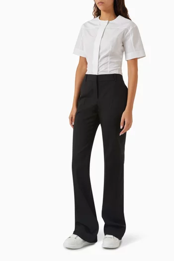 Corset Shirt in Cotton Poplin