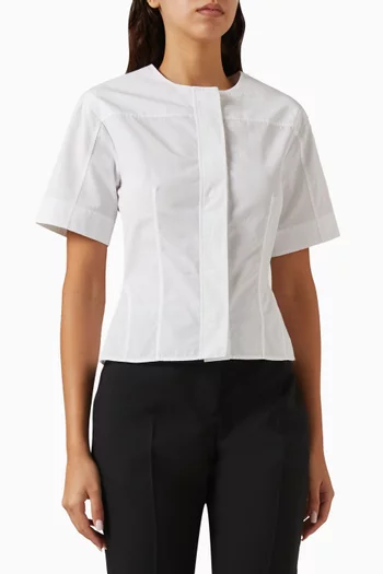 Corset Shirt in Cotton Poplin