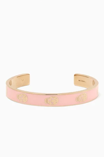 Skull Enamel Bracelet in Plated Metal