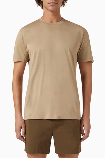 Crewneck T-shirt in Cotton & Lyocell