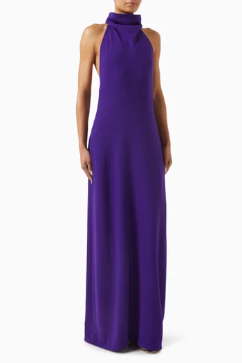 فستان بظهر مكشوف مزيج كشمير