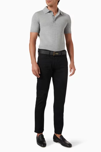 Knit Polo Shirt in Cotton