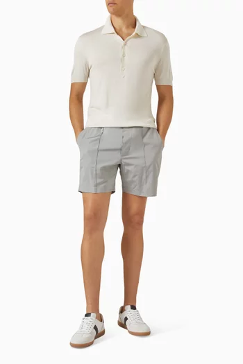 Pleat Detail Shorts in Satin