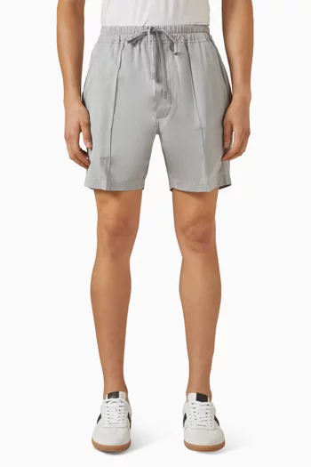 Pleat Detail Shorts in Satin
