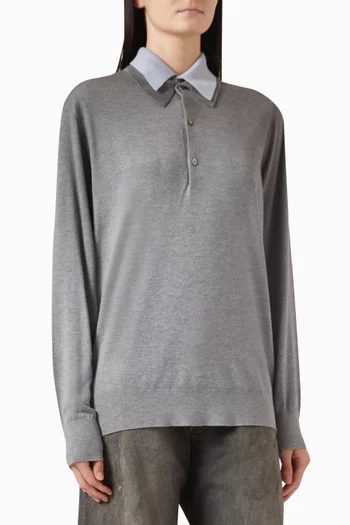 Layered Sweater in Silk Blend