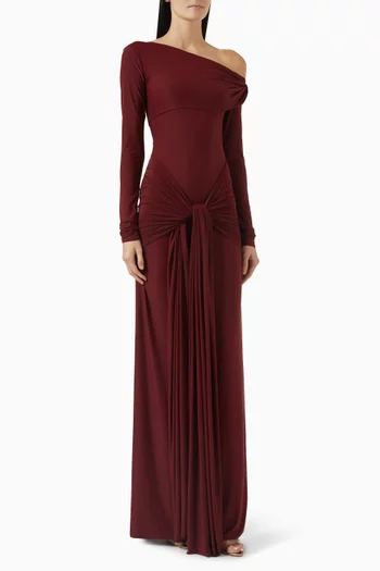 Esther Drop-waist Maxi Dress in Lycra