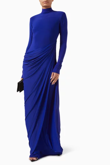 Sasha High-neck Maxi Dress in Malai Lycra