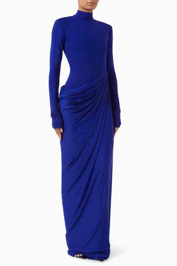 Sasha High-neck Maxi Dress in Malai Lycra