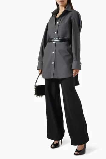 Double-cuff Overshirt in Cotton Blend