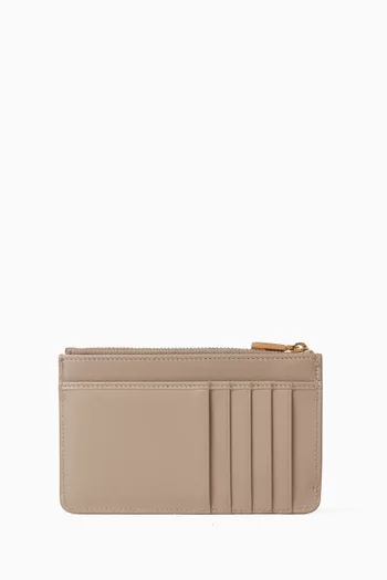 DG Plaque Cardholder in Calfskin Leather