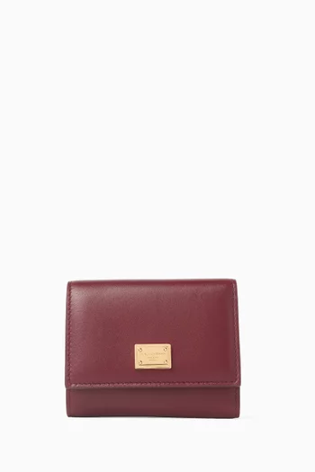 Small Continental Wallet in Smooth Leather