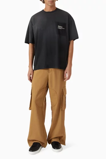 Postal Boxy Distressed T-shirt in Cotton