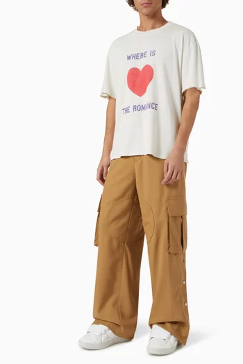 Track Logo Cargo Pants in Wool