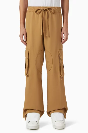 Track Logo Cargo Pants in Wool