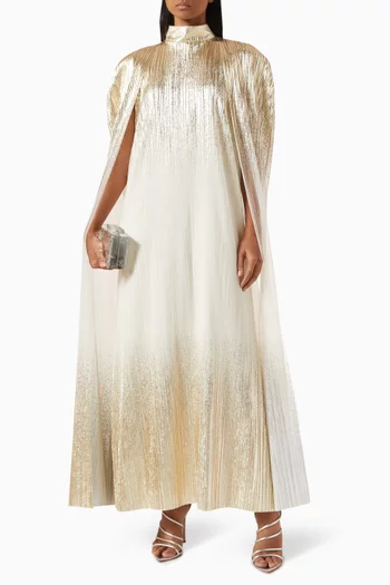 Pleated Cape & Dress Set
