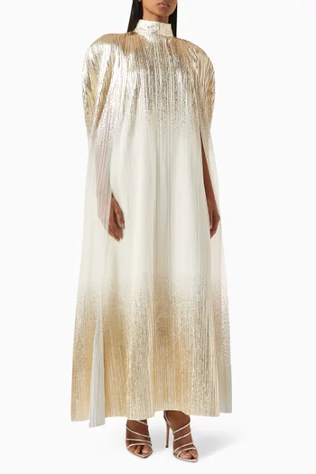 Pleated Cape & Dress Set