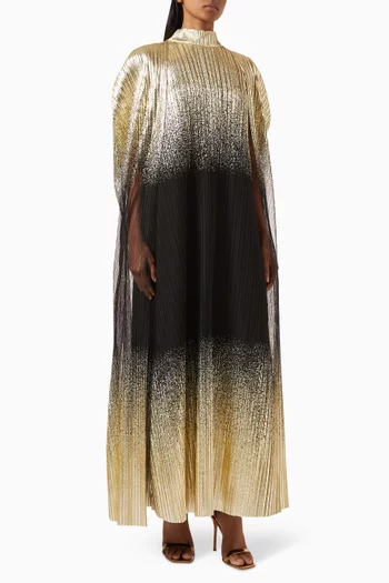 Pleated Cape & Dress Set