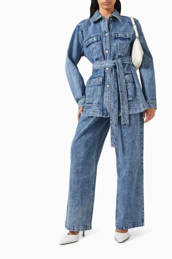 جاكيت بريزم بحزام دينم