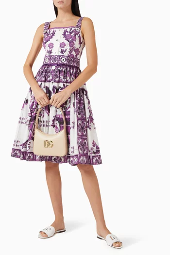 Majolica-print Dress in Poplin