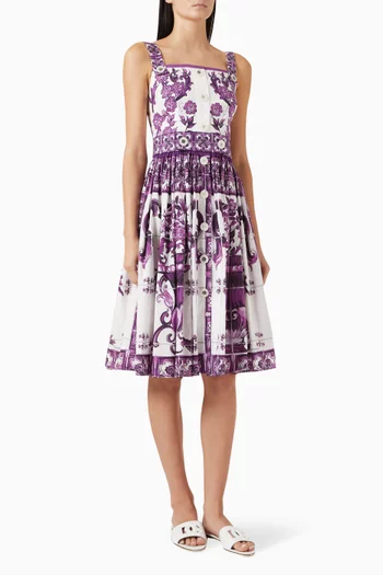 Majolica-print Dress in Poplin