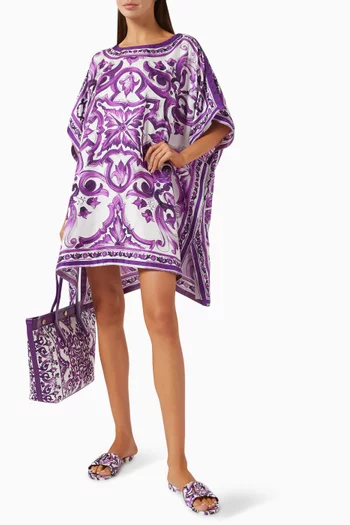 Majolica-print Kaftan in Twill