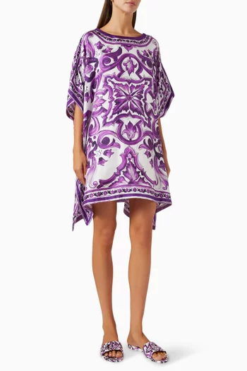 Majolica-print Kaftan in Twill