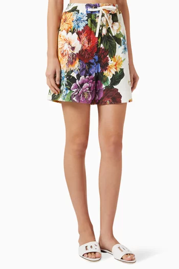 Flower-print Shorts