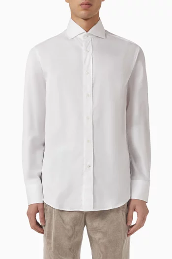 Slim Fit Shirt in Cotton Twill