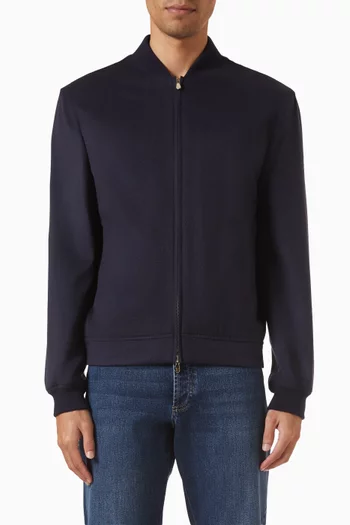 Bomber Jacket in Cashmere Flannel