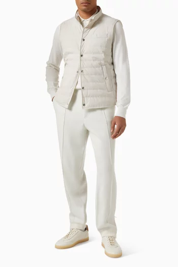 Lightweight Down Vest in Bonded Taffeta