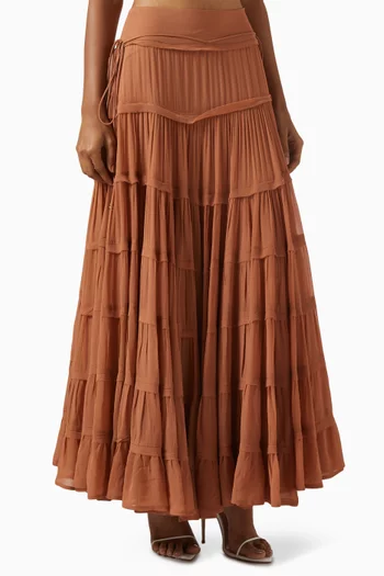 Tiered Maxi Skirt