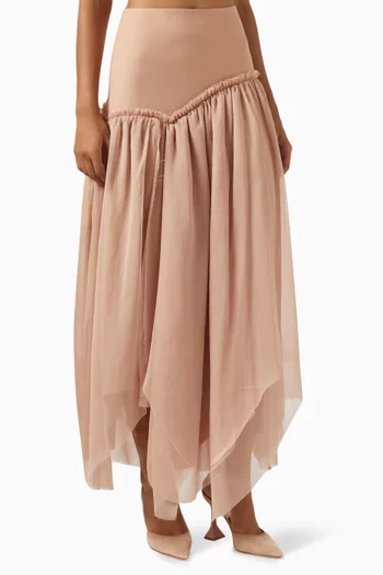 Yoke Detail Layered Skirt