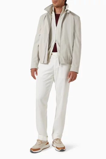 كارديغان بسحّاب وياقة عالية كشمير