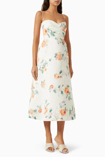 فستان بو متوسط الطول ستان