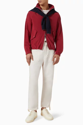 Drill Trousers in Linen Blend
