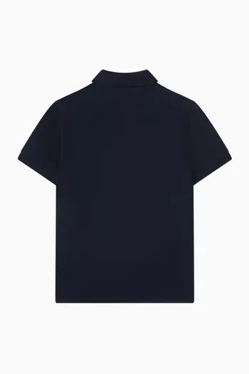 Logo-patch Polo Shirt in Cotton-piqué