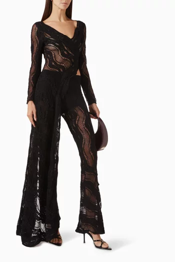 Flared Pants in Lace